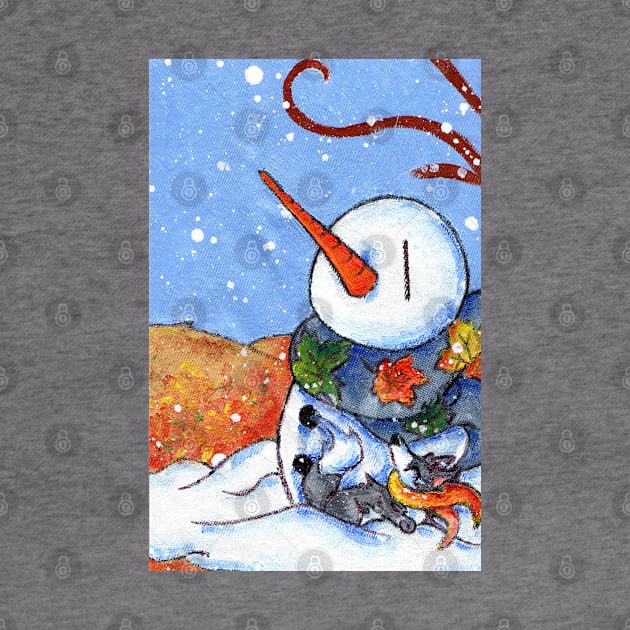 The First Snowman of the Season! by KristenOKeefeArt